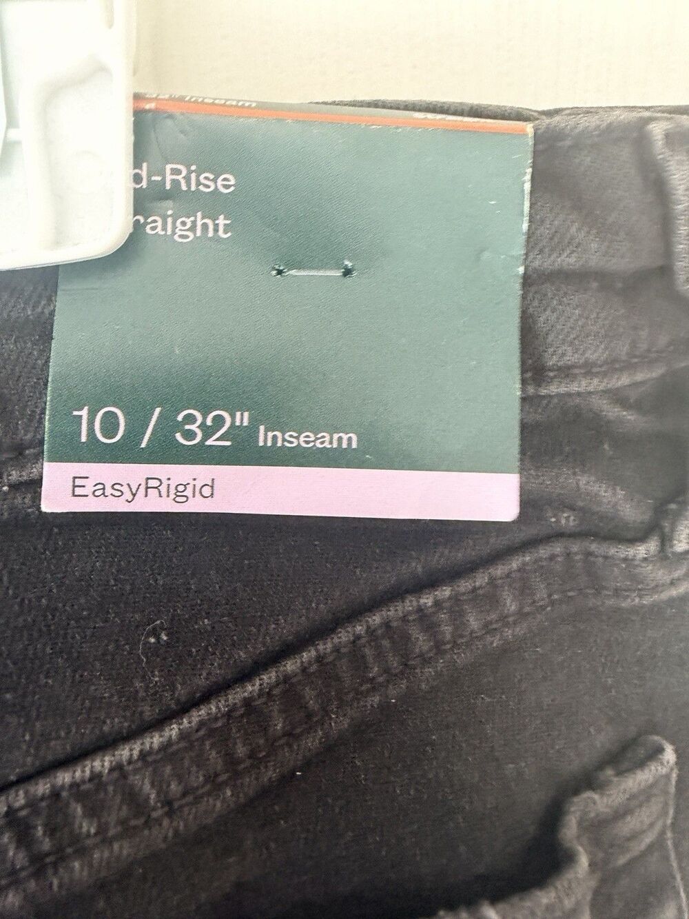 Wild Fable High Rise Easy Rigid Straight Jeans Womens Sz 10 Black Raw Hem New - Picture 11 of 13